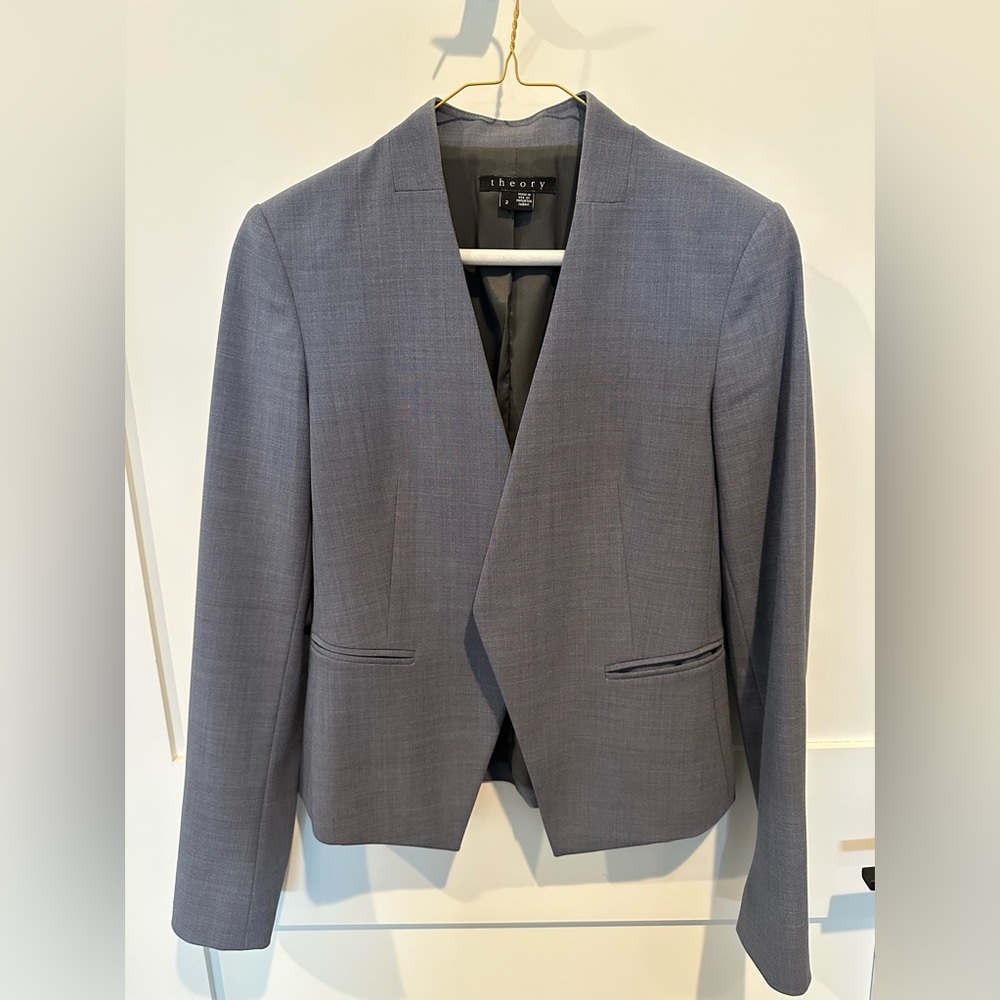 Theory open suit jacket / blazer US 2